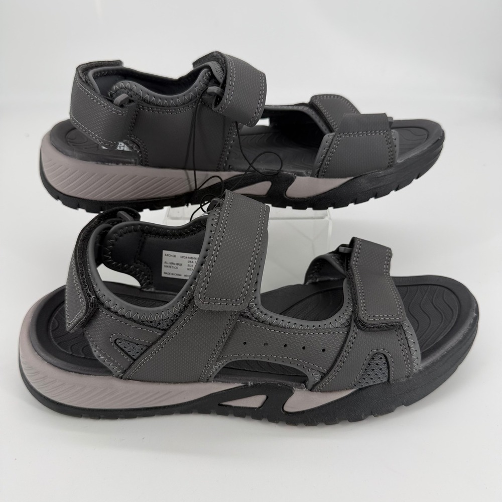 Eddie Bauer Anchor Mens Grey Sport Sandals Adjustable Straps 11M 196064557533